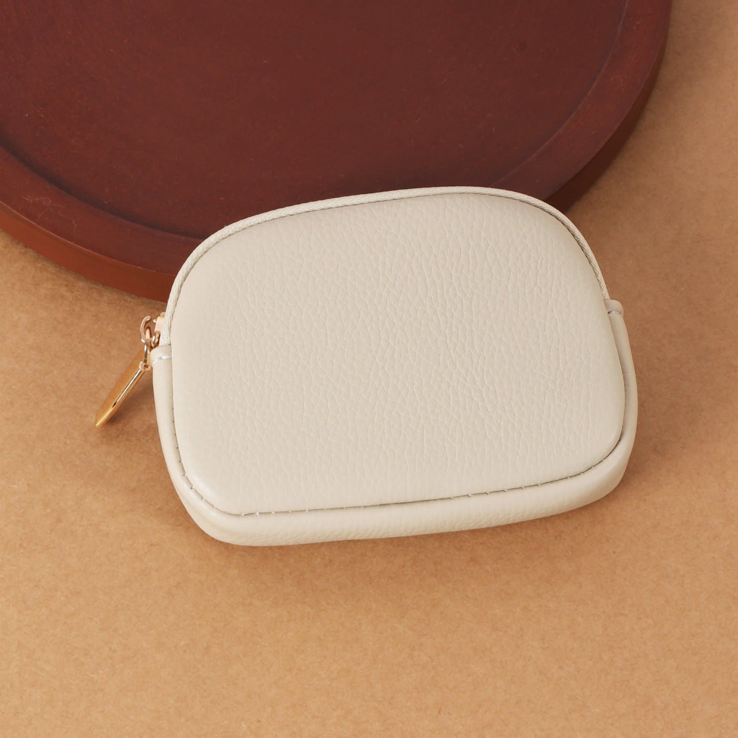 The "Everyday Carry" Key Fob Pouch: Textured Pebble Grain Zip Wallet