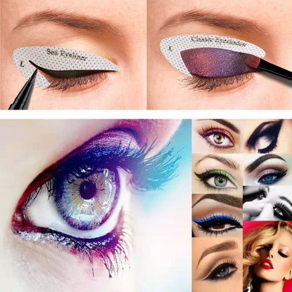 4 Pcs/Pack Quick Eyeliner & Eyeshadow Stencil Stickies