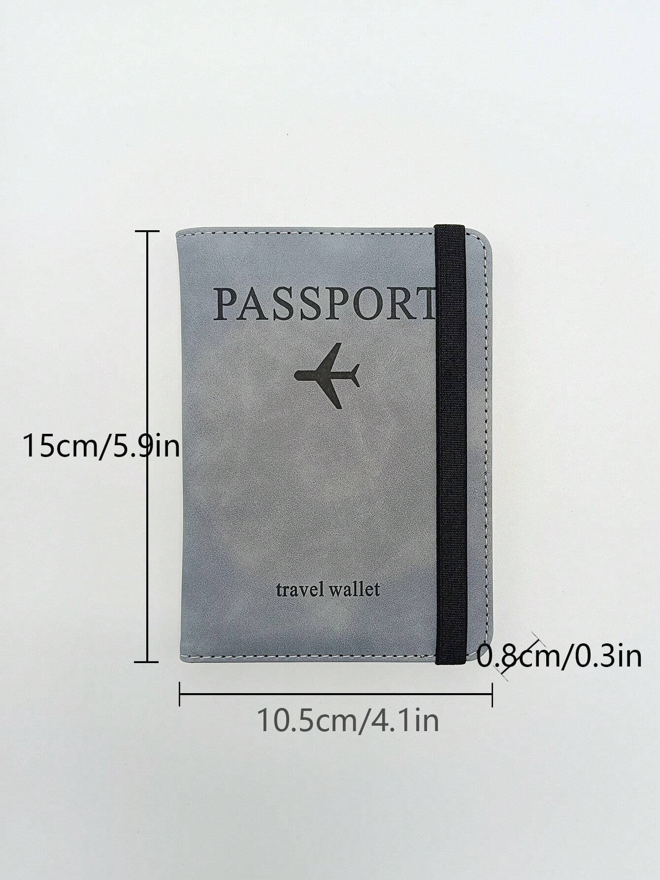 Slim RFID Leather Travel Passport Wallet with Card Slots