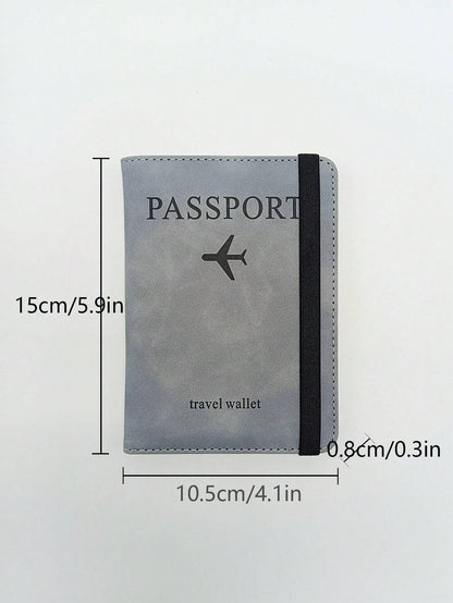 Slim RFID Leather Travel Passport Wallet with Card Slots