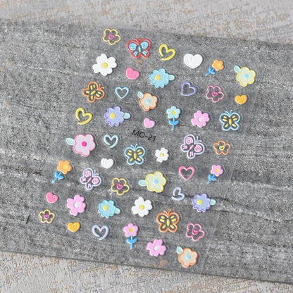 Flower Nail Stickers