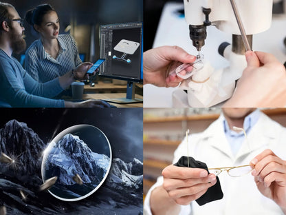 Stainess Steel Ultra - Light Multi - Focal  Photochromic Reading Glasses