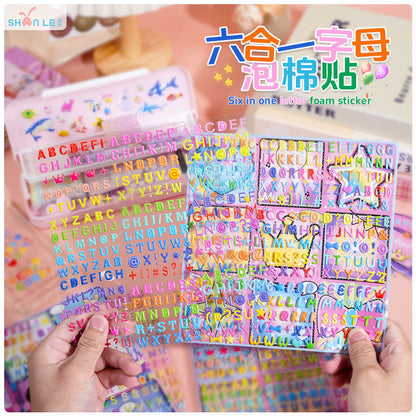 Kawaii Alphabet Puffy Sticker Set