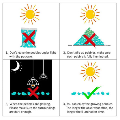 Luminous Stones – Mixed Color Glow Stones