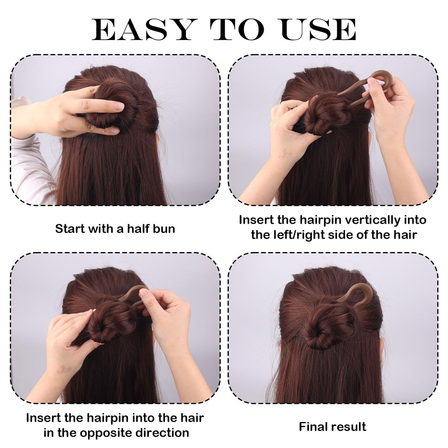 Vintage Elegant U-shaped Wavy Hairpins