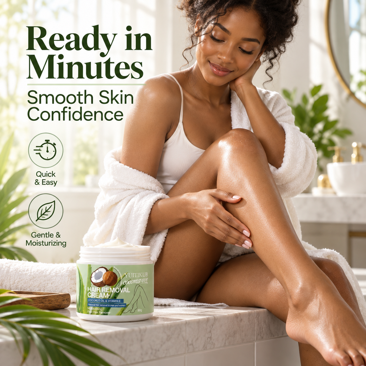 YUTIKIB Coconut Oil & Vitamin E Hair Removal Cream.