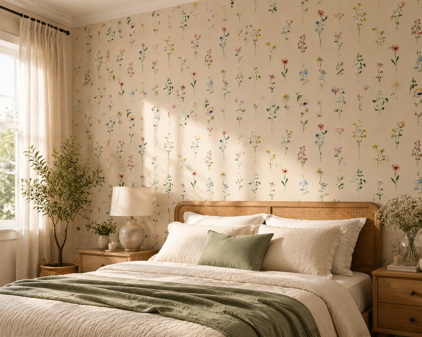 Reusable DIY Floral Bloom Wall Stickers