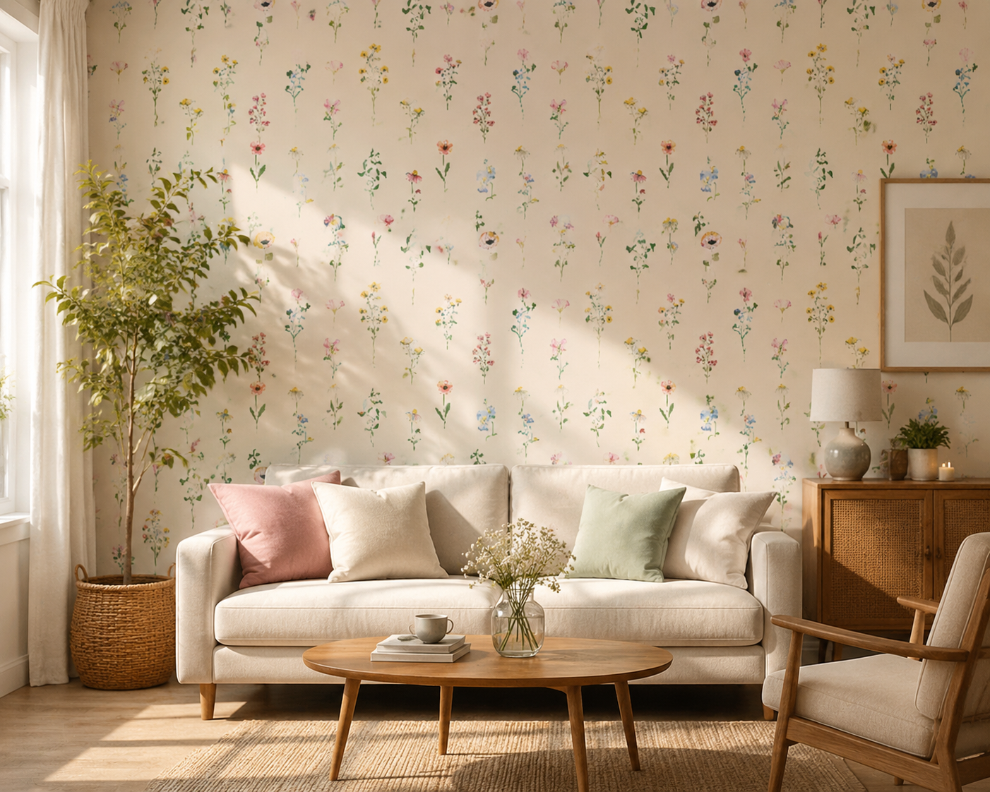 Reusable DIY Floral Bloom Wall Stickers