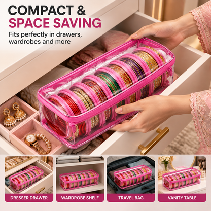 Luxury Bangle Organizer Box – Transparent Jewelry Storage Case