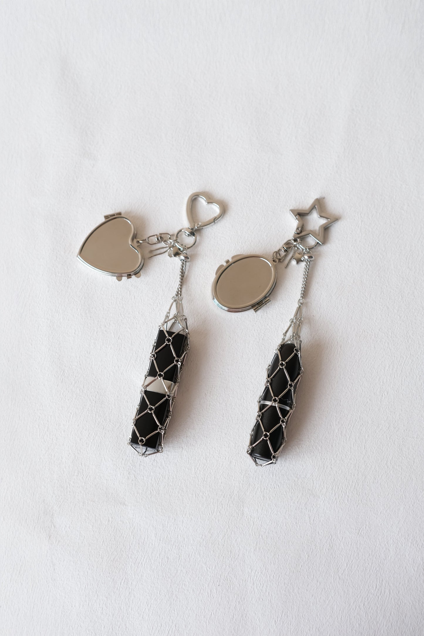 Classic Silver Lipstick Charm - Star Shape