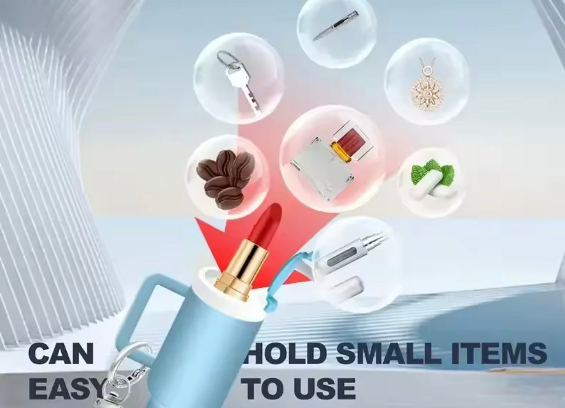 Tumbler Keychain with Storage Holder