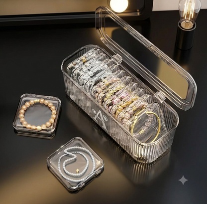 Jewelry Organizer Box – Transparent Storage Case