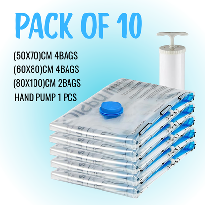 Vacuum Storage Bags with Hand Pump – Save Space & Protect Clothes
