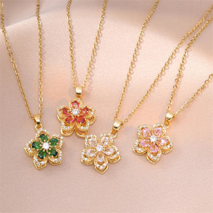 Aurielle Rotating Blossom Necklace