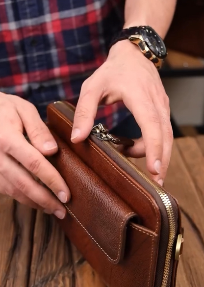 Leather Zipper Phone Handbag Wallet