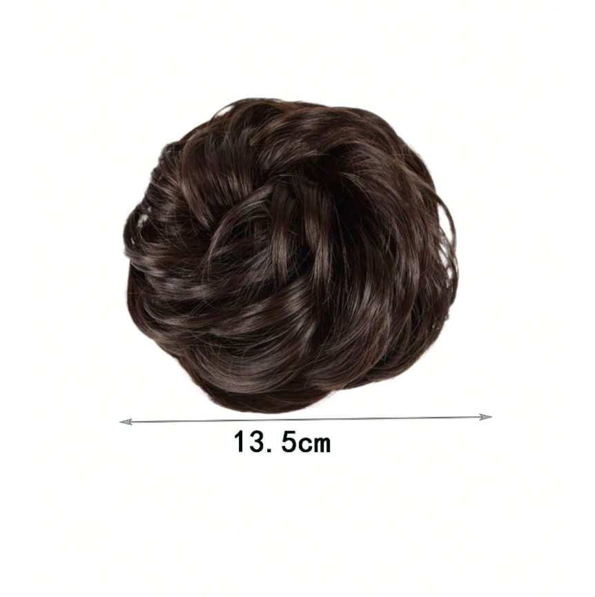 Synthetic Hair Bun Claw Clip