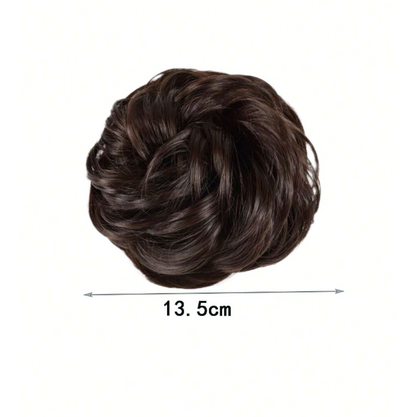 Synthetic Hair Bun Claw Clip