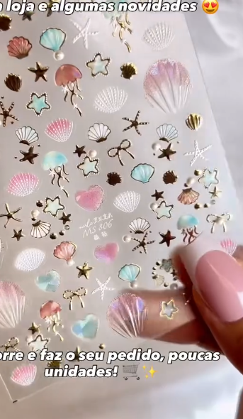 Re- Useable Floral Nail Stickers