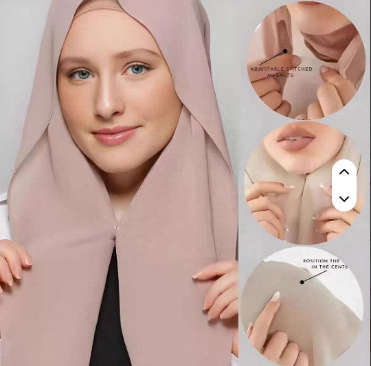 Magnetic Instant Turkish Hijab