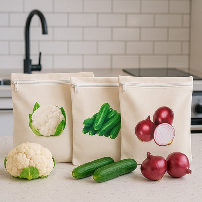 Reusable Anti-Bacterial Vegetable Storage Bags