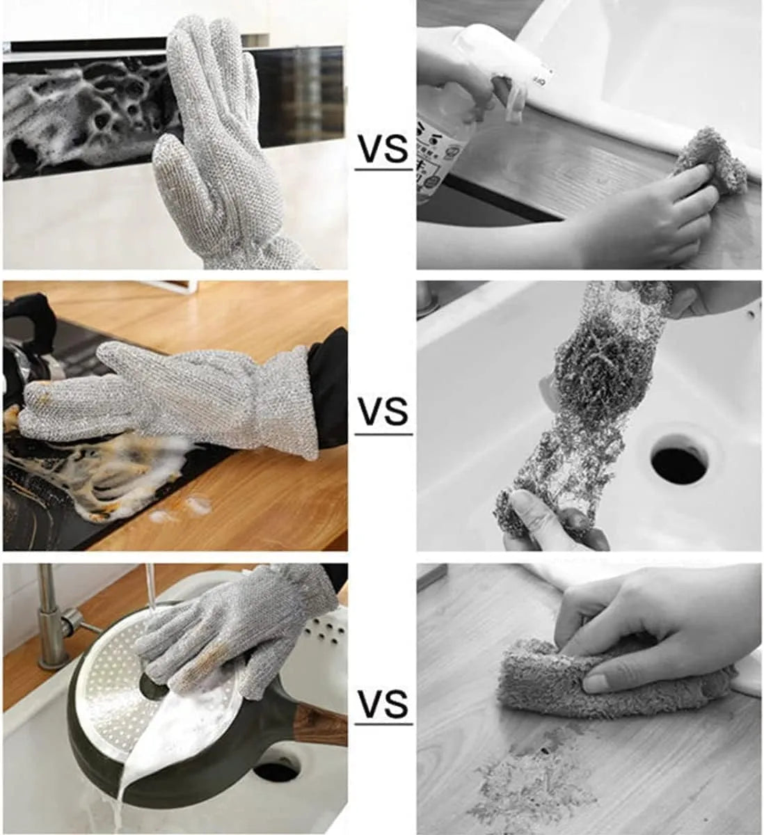 Wire Dishwashing Cleaning Gloves