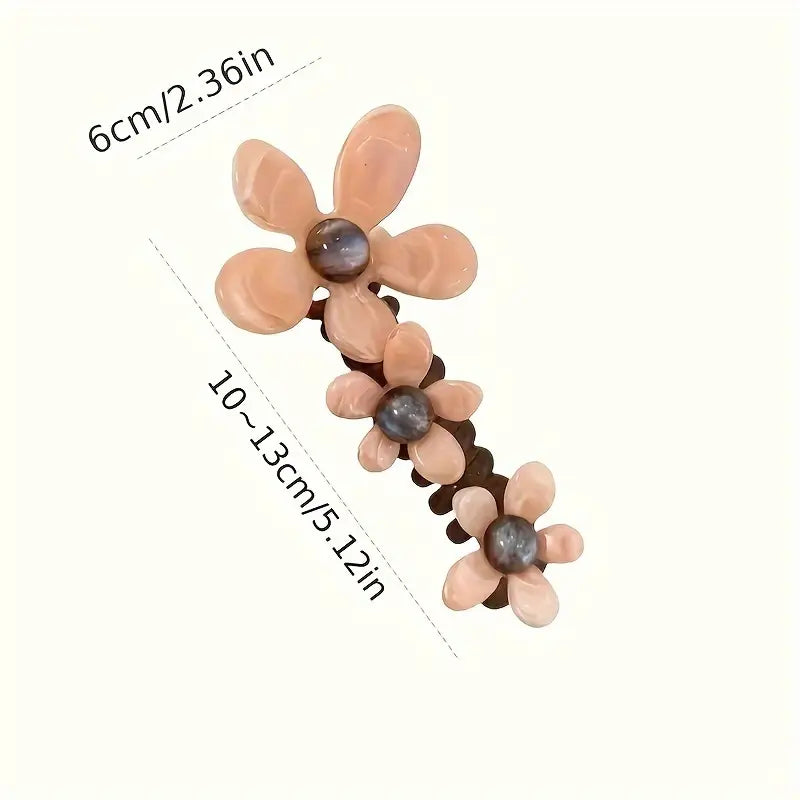 Elegant Floral Bubble Spiral Ponytail Hair Ties