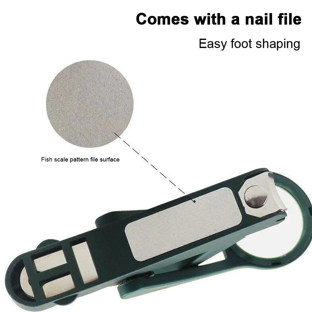Medical Stainless Steel Nail Clippers with Magnifying Glass And Storage Box