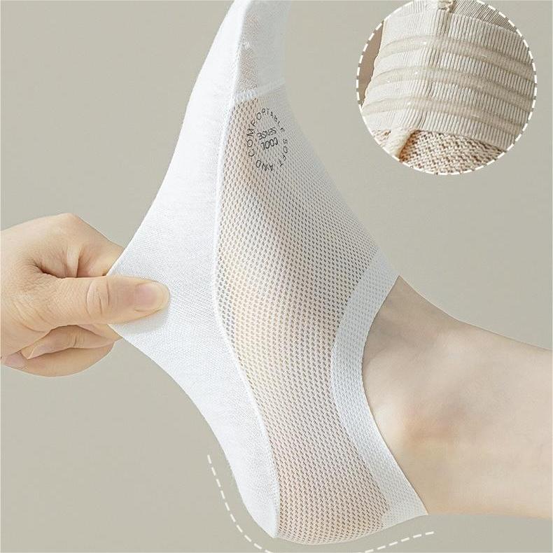 Unisex Ultra Thin Liner Socks Non Slip Combed Cotton No Show Socks