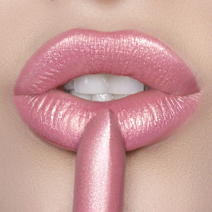 Sheer Pale Pink with Gold and Rose Shimmer Lipstick