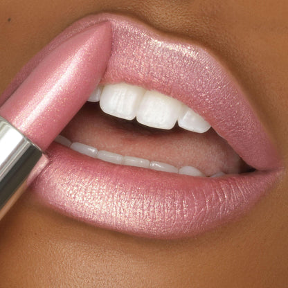 Sheer Pale Pink with Gold and Rose Shimmer Lipstick