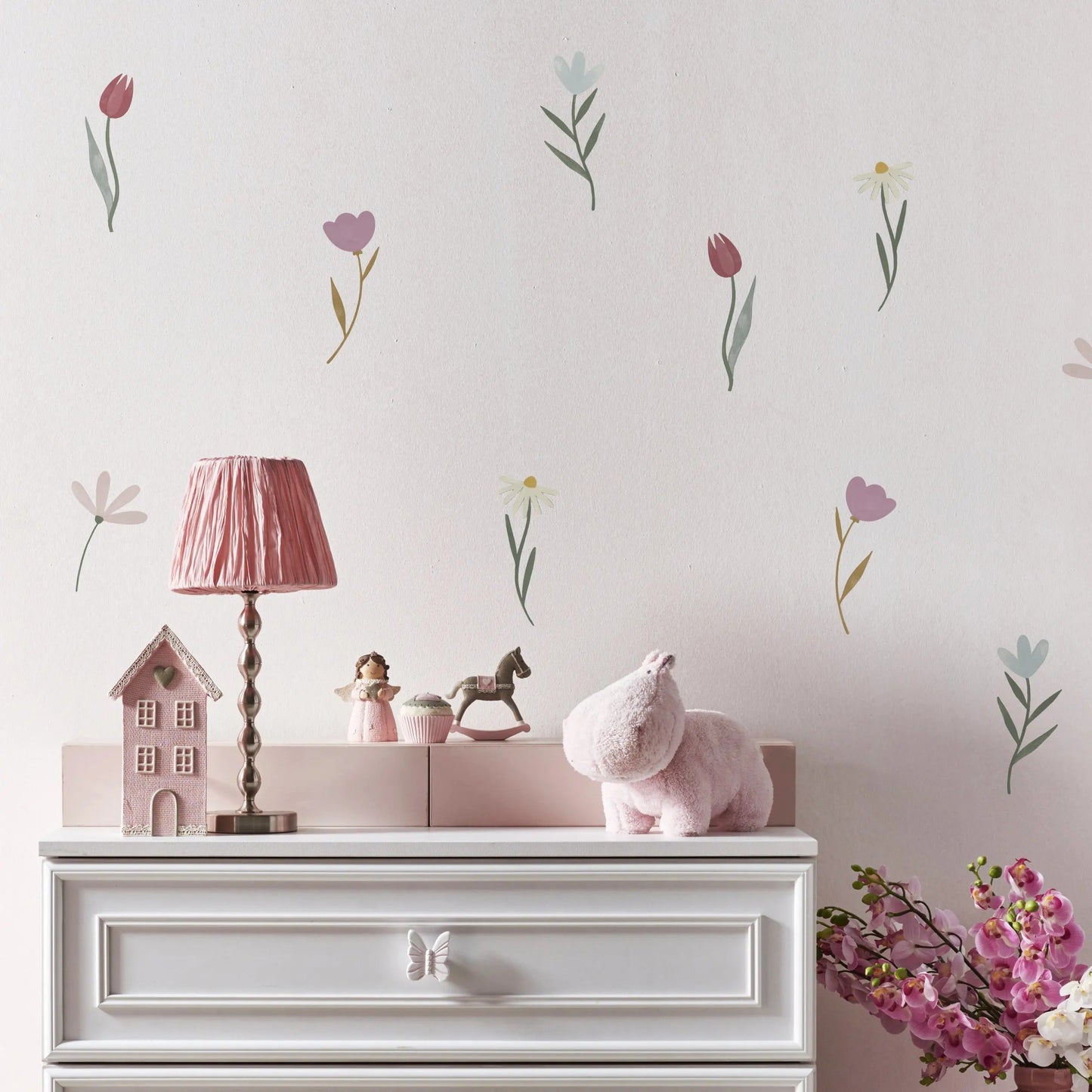 Reusable DIY Floral Bloom Wall Stickers
