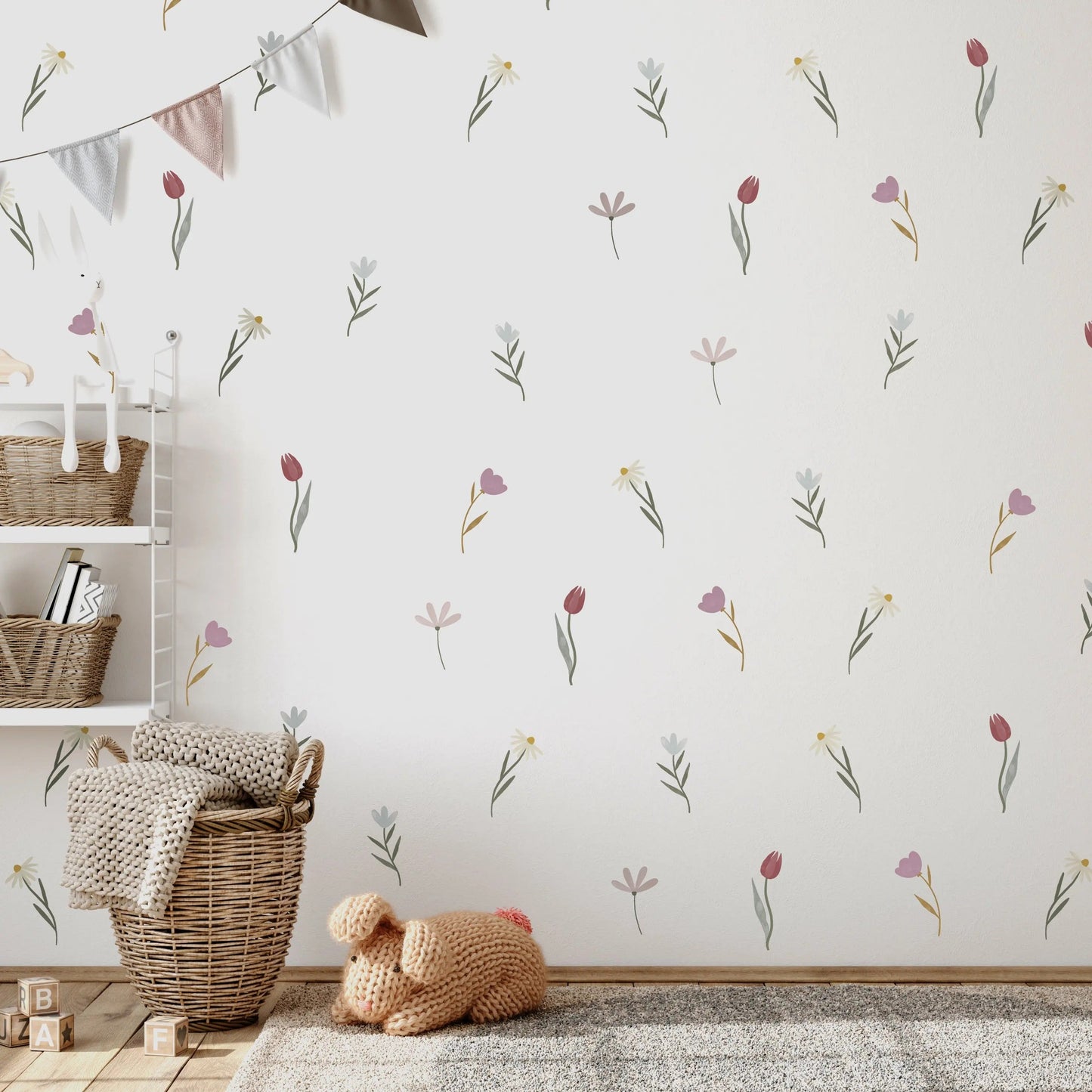 Reusable DIY Floral Bloom Wall Stickers