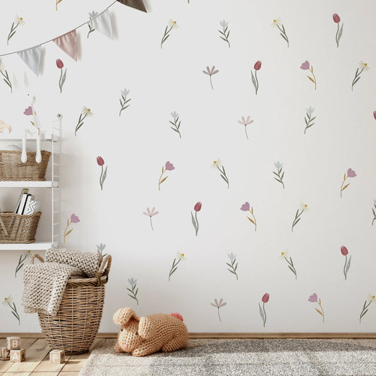 Reusable DIY Floral Bloom Wall Stickers