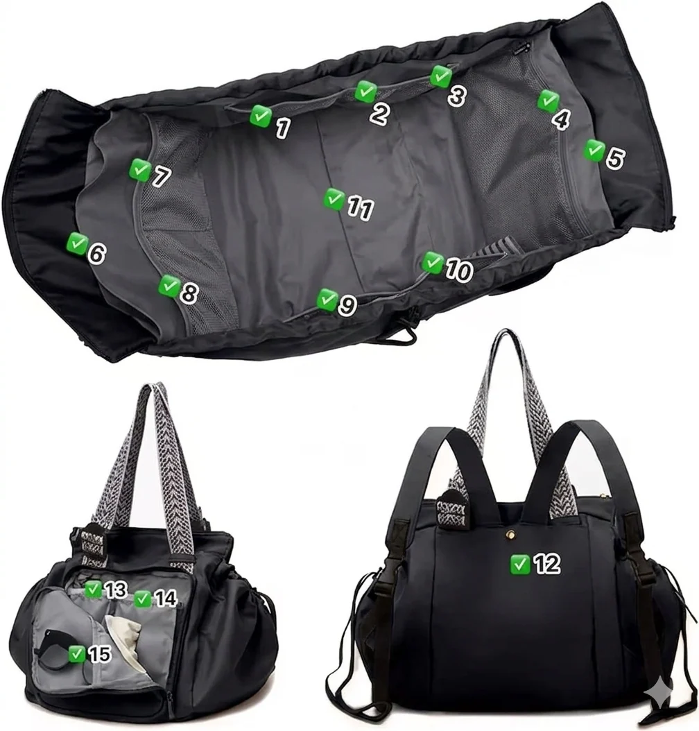👜 Multifunctional Tote Backpack – Stylish Convertible Travel & Daily Bag