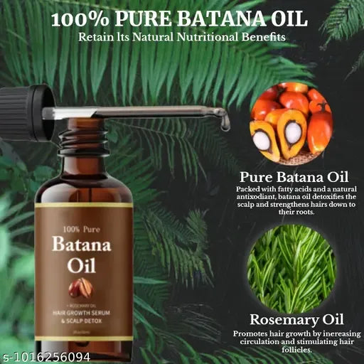 100% Pure Batana Oil + Rosemary Hair Growth Serum